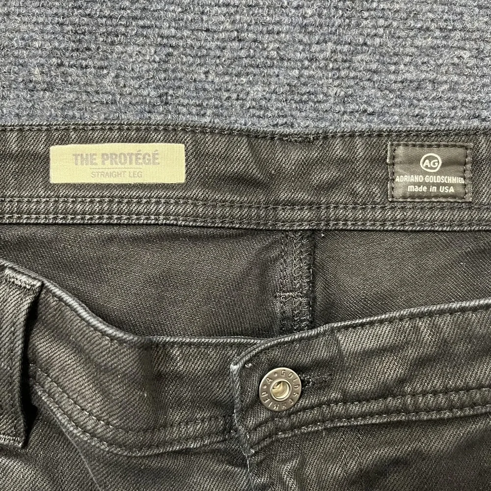 AG‎ Adriano Goldschmied The Protege Jeans Mens Black Straight Leg Denim USA
